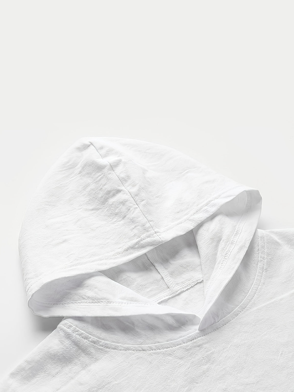 Men'S Shirt Linen Fabric Hooded Design Casual Easy Fashion Breathable High Elasticity Comfortable, Suitable for Outdoor Excursion Vacation Travel Beach Daily Casual Home Wear - White