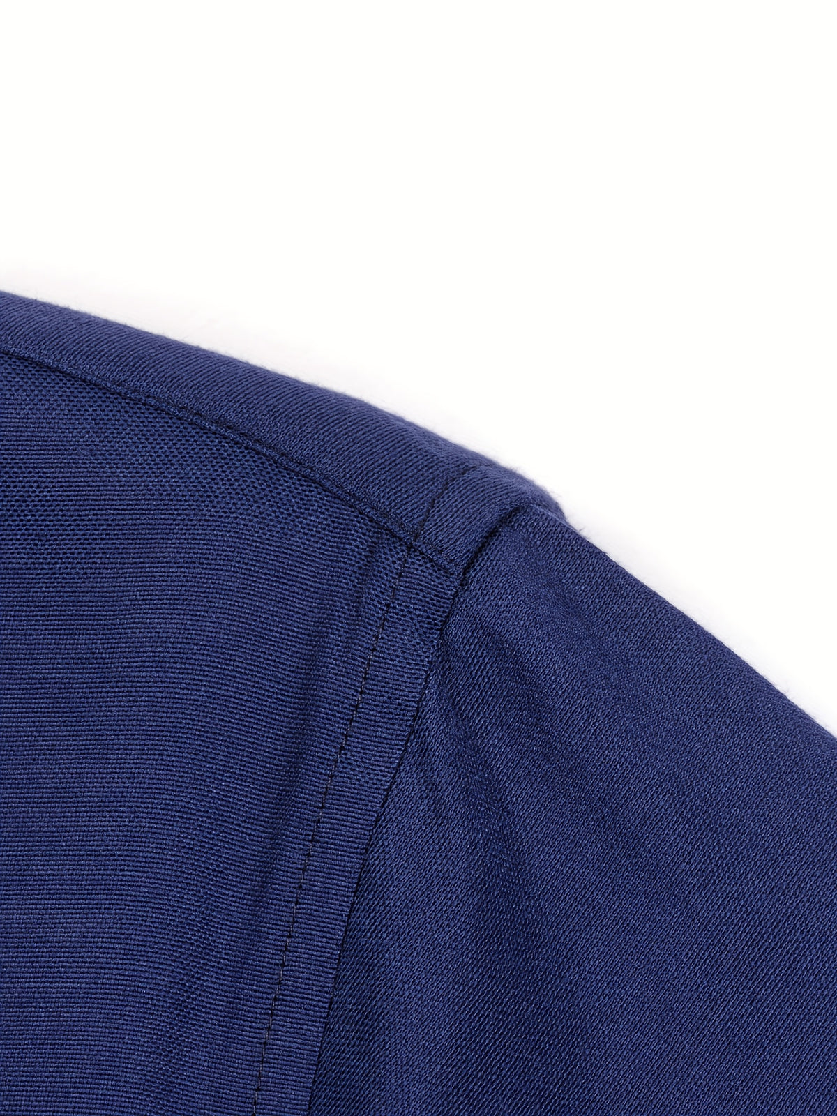 Men'S 60% Long Sleeve Solid Casual Sturdy Oxford Shirt - Navy Color