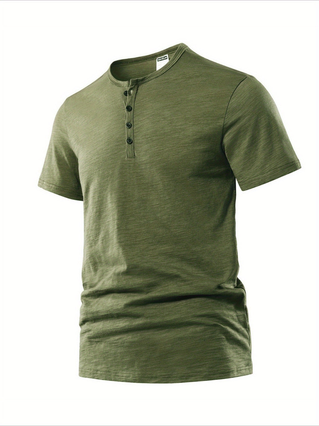 Men'S Summer Fashion T-Shirt Solid Casual Men'S Beach Vacation T-Shirt - Dark Green