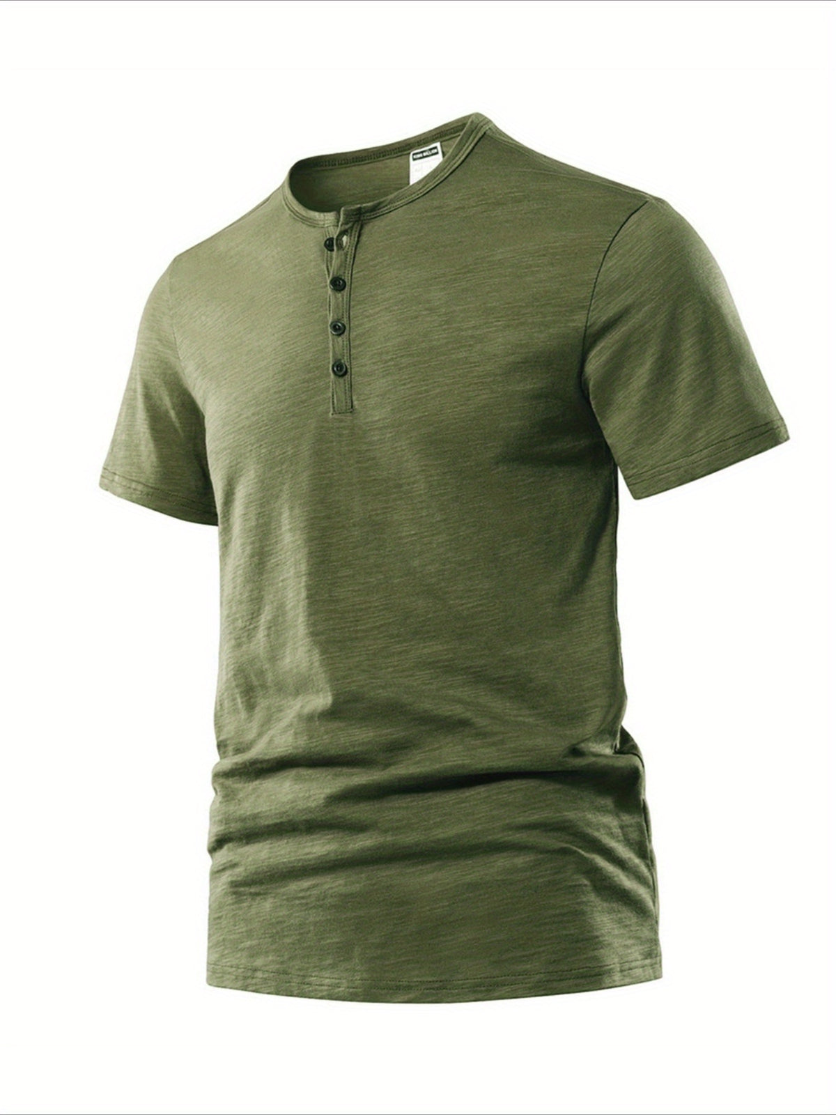 Men'S Summer Fashion T-Shirt Solid Casual Men'S Beach Vacation T-Shirt - Dark Green