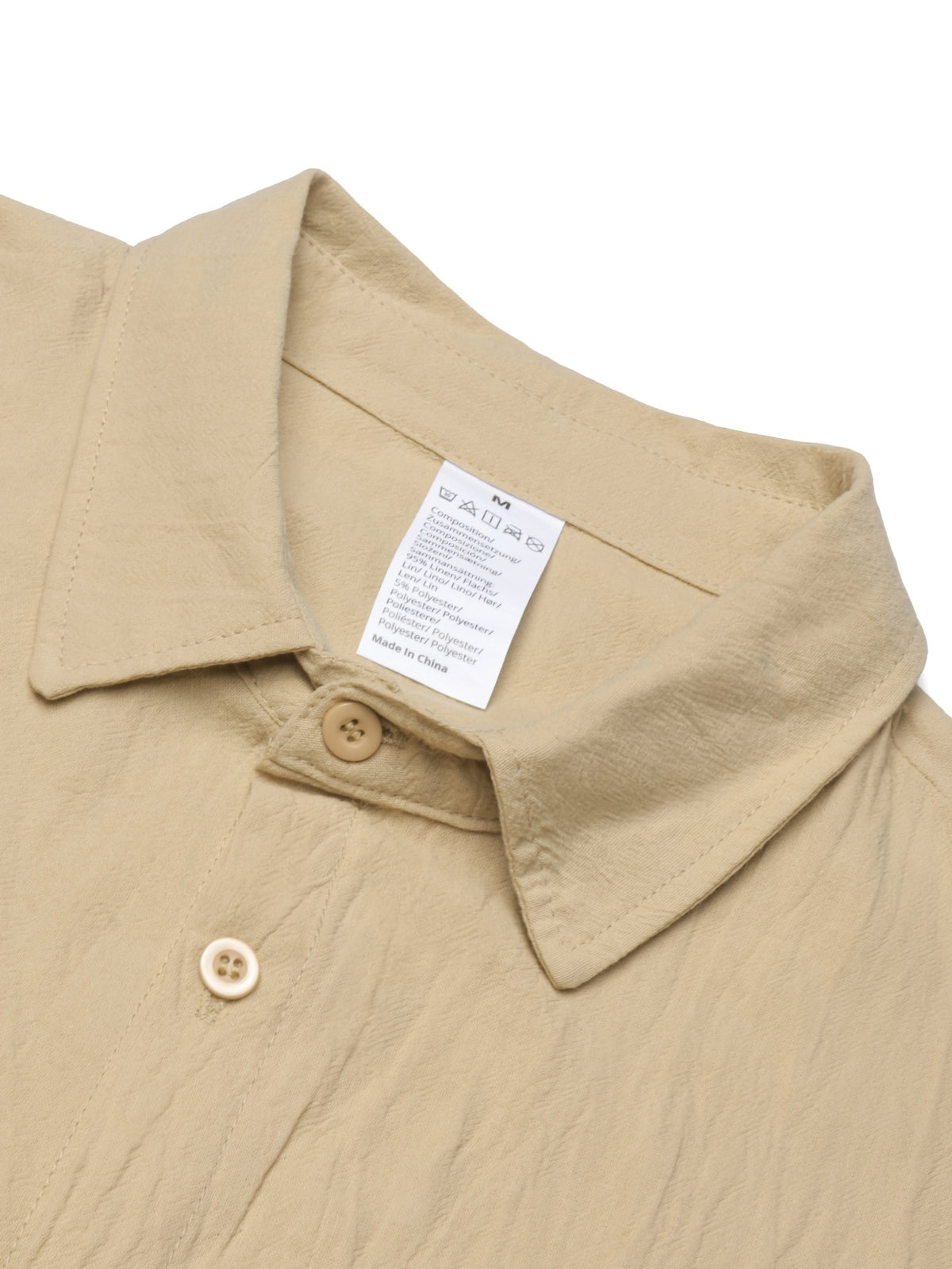 5pcs Men's New Spring/Summer/Autumn Thin Solid Color Linen Lapel Sport Top, Loose and Comfortable, Versatile for Daily Wear, Commuting, Vacation, Business, Streetwear, Trendy, Fashionable, Casual Long Sleeve - Mix A