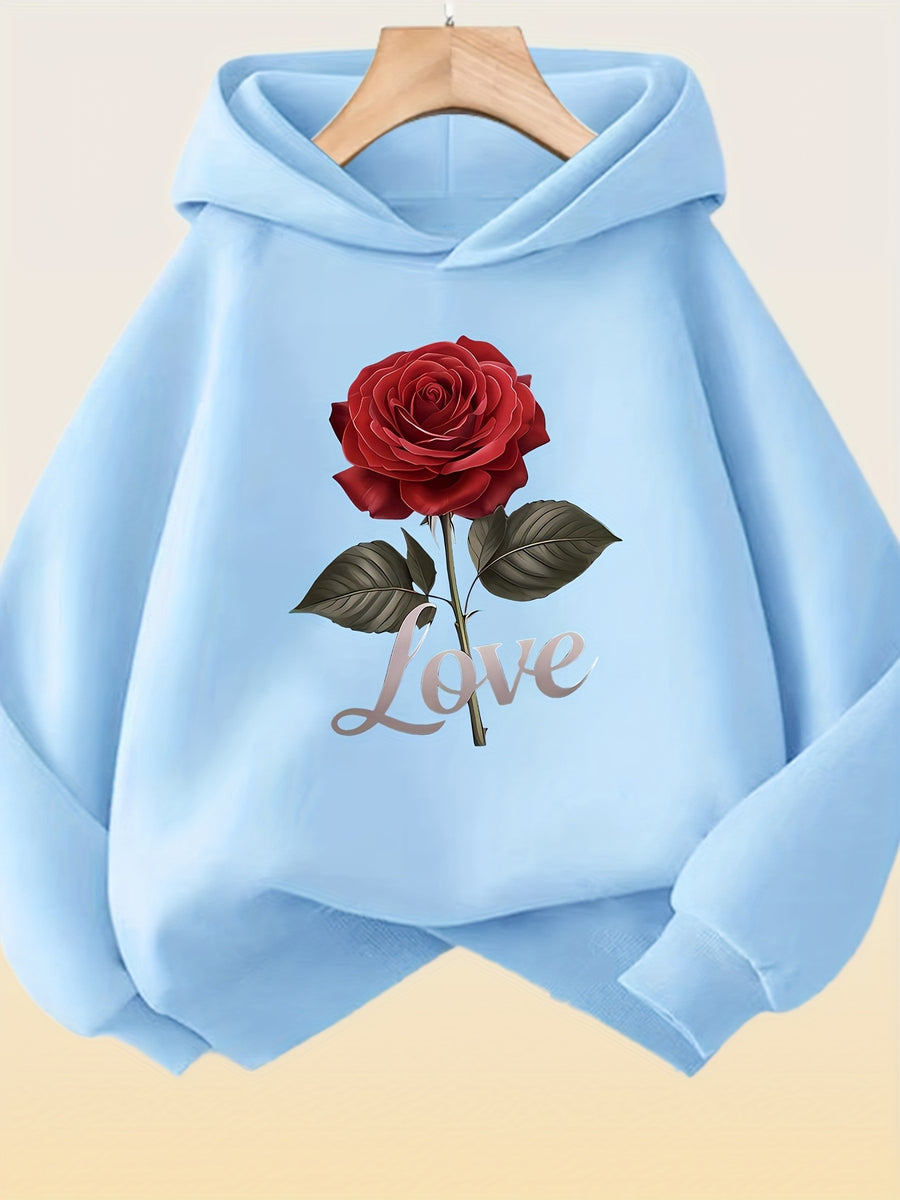 RUEPEI A Women'S Comfortable Thickened Fleece Hoodie, Machine Washable - Suitable for And Casual Wear, Ideal for Hoodies - Light Blue