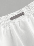 Black Bow Embellished Bubble Hem Skirt, Lined Pants, Low Waist, Women'S Date Night Outfit, Going Out Outfit, Bubble Skirt, Sexy Women'S Clothing, Y2K Skirt - White
