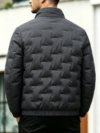 Men's Autumn/Winter Stand Collar Long Sleeve Thickened Outer Jacket, for Running and Fitness, Travel and Hiking, Daily Warmth, Zipper Cardigan Thickened Cold-Proof Jacket, Men's Outdoor Casual Sports Long Sleeve -Lined Jacket Top, Suitable for Daily - Dark Gray