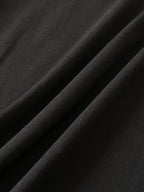 Fashionable Loose-Fitting Versatile Casual Short-Sleeve T-Shirt with Print - Black