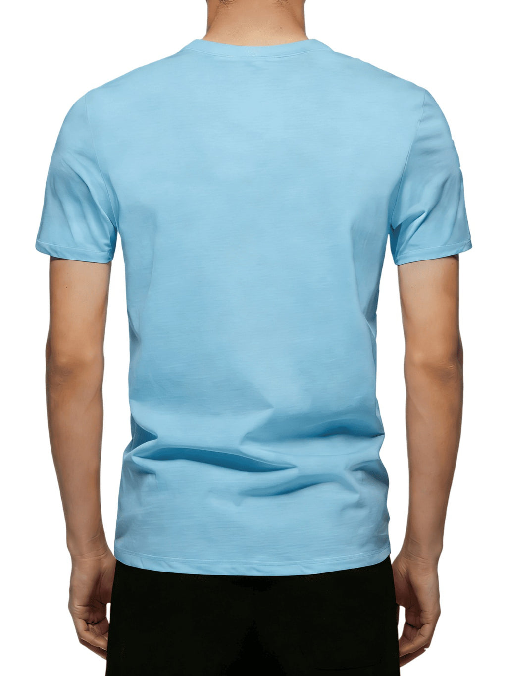 7pcs Men's Pure Crew Neck Short Sleeve T-Shirts, Unisex Basic Short Sleeve Tops, Matching Couple's Style, Comfortable, Soft, Breathable, and Sweat-Wicking, Suitable for Layering or Wearing Alone, Ideal for Sports, Outdoor, Casual, and Commuting - Multicolor 6