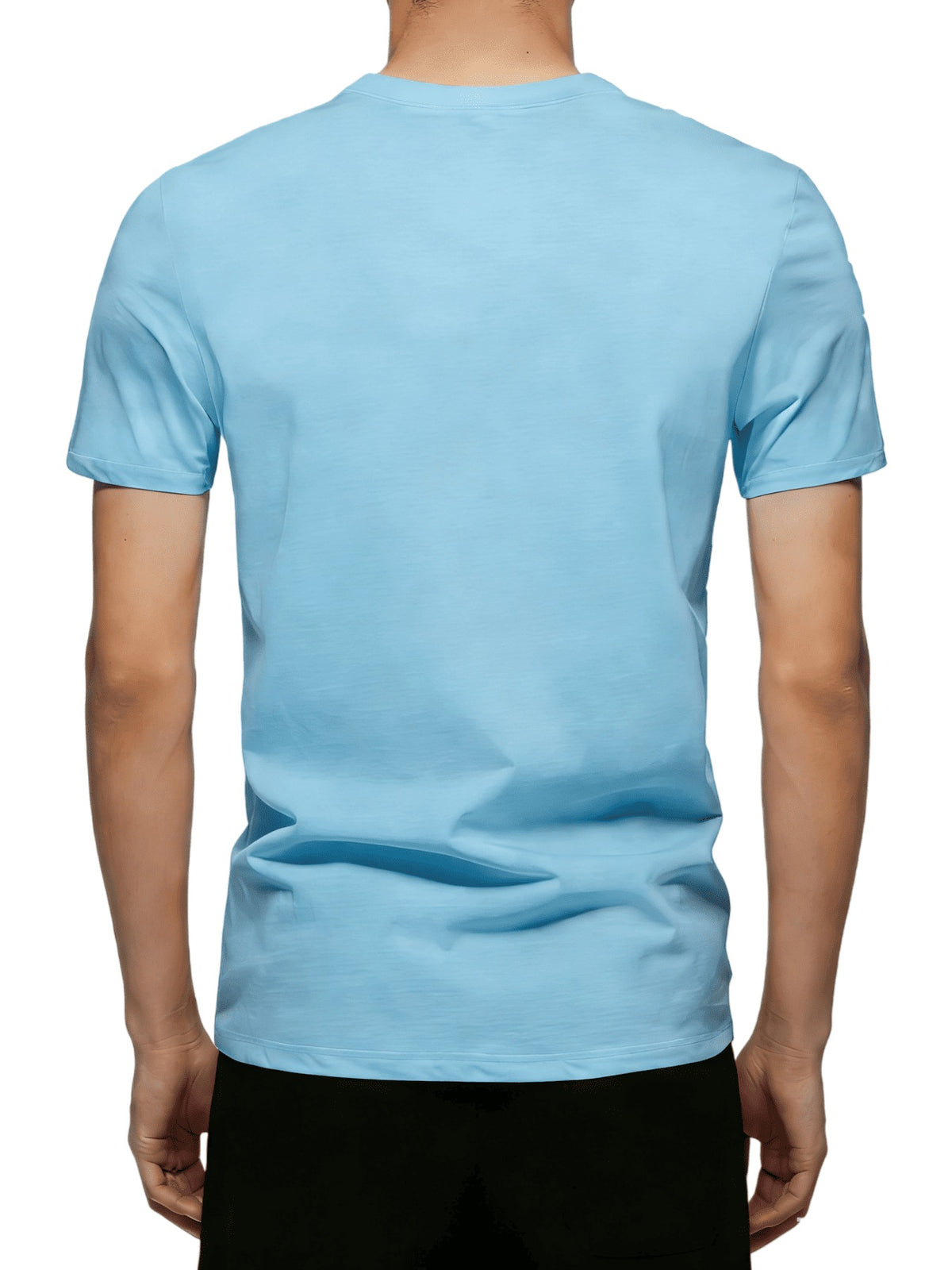 7pcs Men's Pure Crew Neck Short Sleeve T-Shirts, Unisex Basic Short Sleeve Tops, Matching Couple's Style, Comfortable, Soft, Breathable, and Sweat-Wicking, Suitable for Layering or Wearing Alone, Ideal for Sports, Outdoor, Casual, and Commuting - Multicolor 6