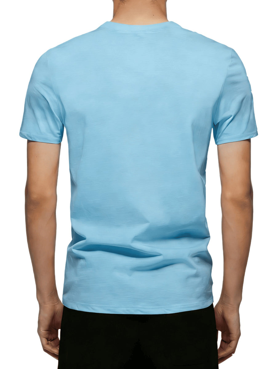 7pcs Men's Pure Crew Neck Short Sleeve T-Shirts, Unisex Basic Short Sleeve Tops, Matching Couple's Style, Comfortable, Soft, Breathable, and Sweat-Wicking, Suitable for Layering or Wearing Alone, Ideal for Sports, Outdoor, Casual, and Commuting - Multicolor 6