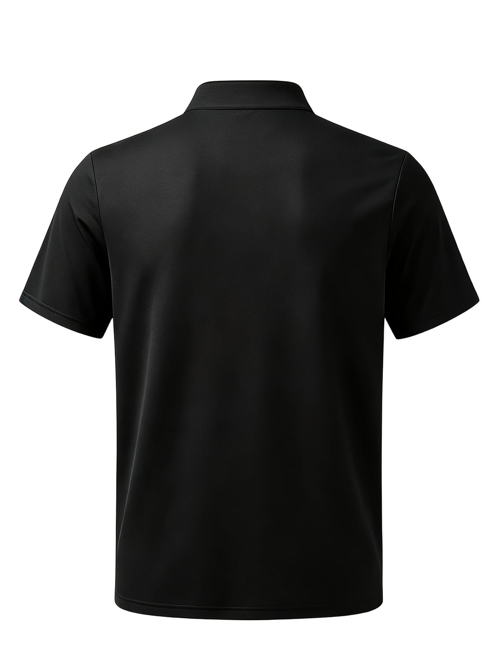 Men'S New Summer Fashion Polo Casual Breathable Comfortable Business T-Shirt Polo Shirt Stand-Up Collar Polo Shirt - Black