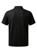 Men'S New Summer Fashion Polo Casual Breathable Comfortable Business T-Shirt Polo Shirt Stand-Up Collar Polo Shirt - Black