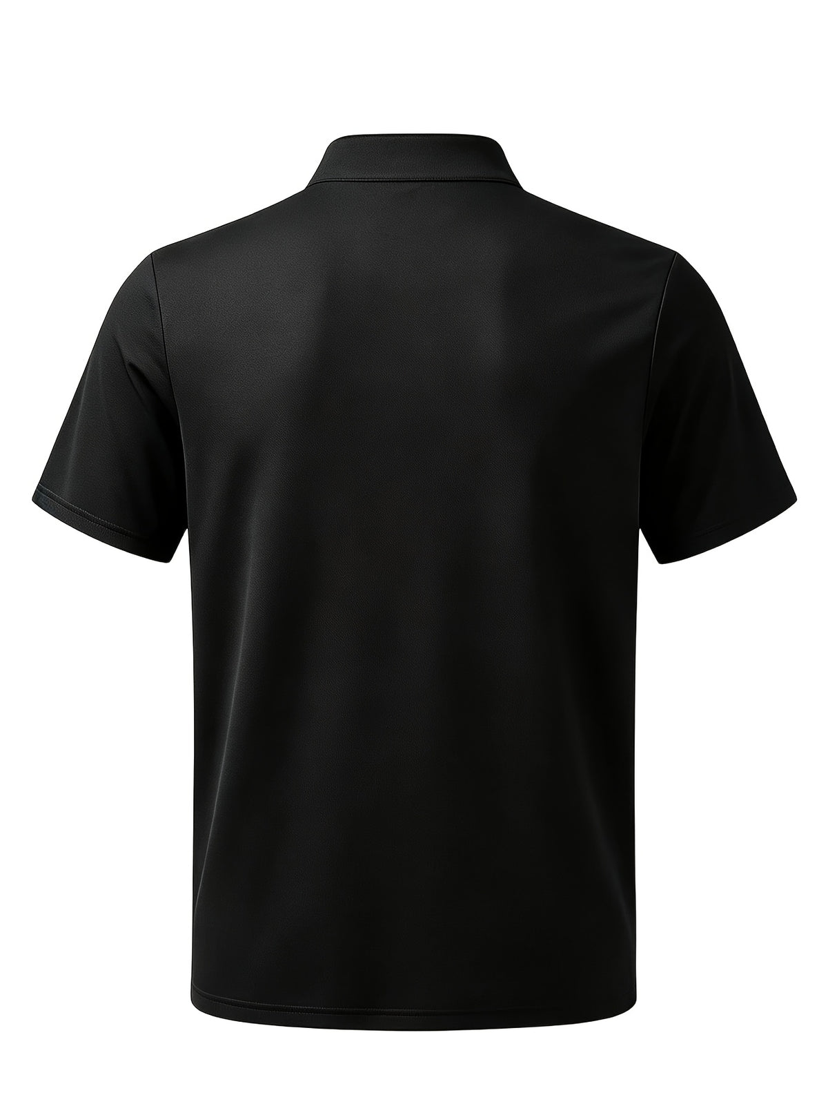 Men'S New Summer Fashion Polo Casual Breathable Comfortable Business T-Shirt Polo Shirt Stand-Up Collar Polo Shirt - Black