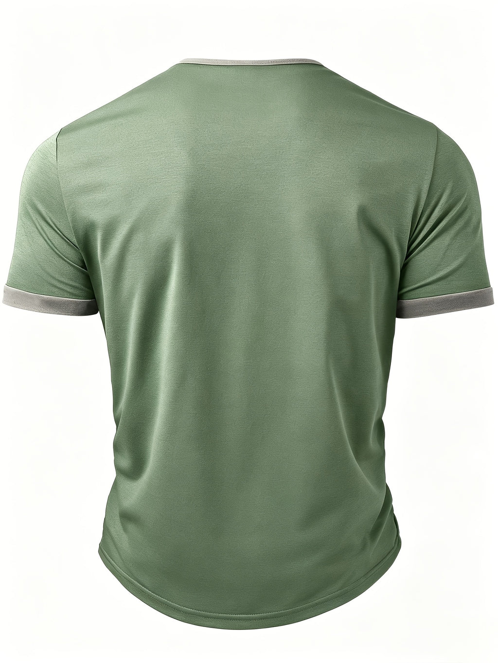 Men's Spring/Summer New Arrival Solid Color 2-in-1 Look Short Sleeve T-Shirt, Suitable for Golf, Business Casual, and Daily Wear. The Fabric Is Soft, Comfortable, and Machine Washable. A Stylish and Versatile Top for Commuting, Also Makes a Great - Green