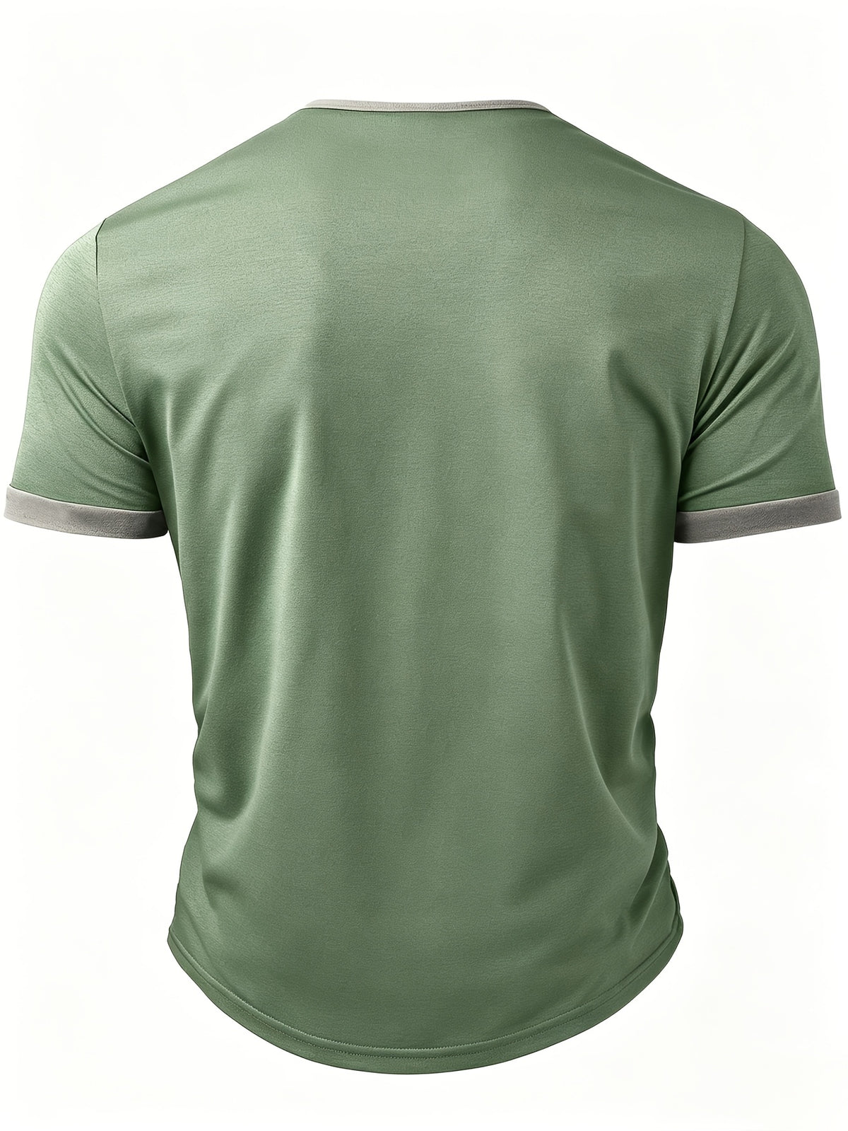 Men's Spring/Summer New Arrival Solid Color 2-in-1 Look Short Sleeve T-Shirt, Suitable for Golf, Business Casual, and Daily Wear. The Fabric Is Soft, Comfortable, and Machine Washable. A Stylish and Versatile Top for Commuting, Also Makes a Great - Green