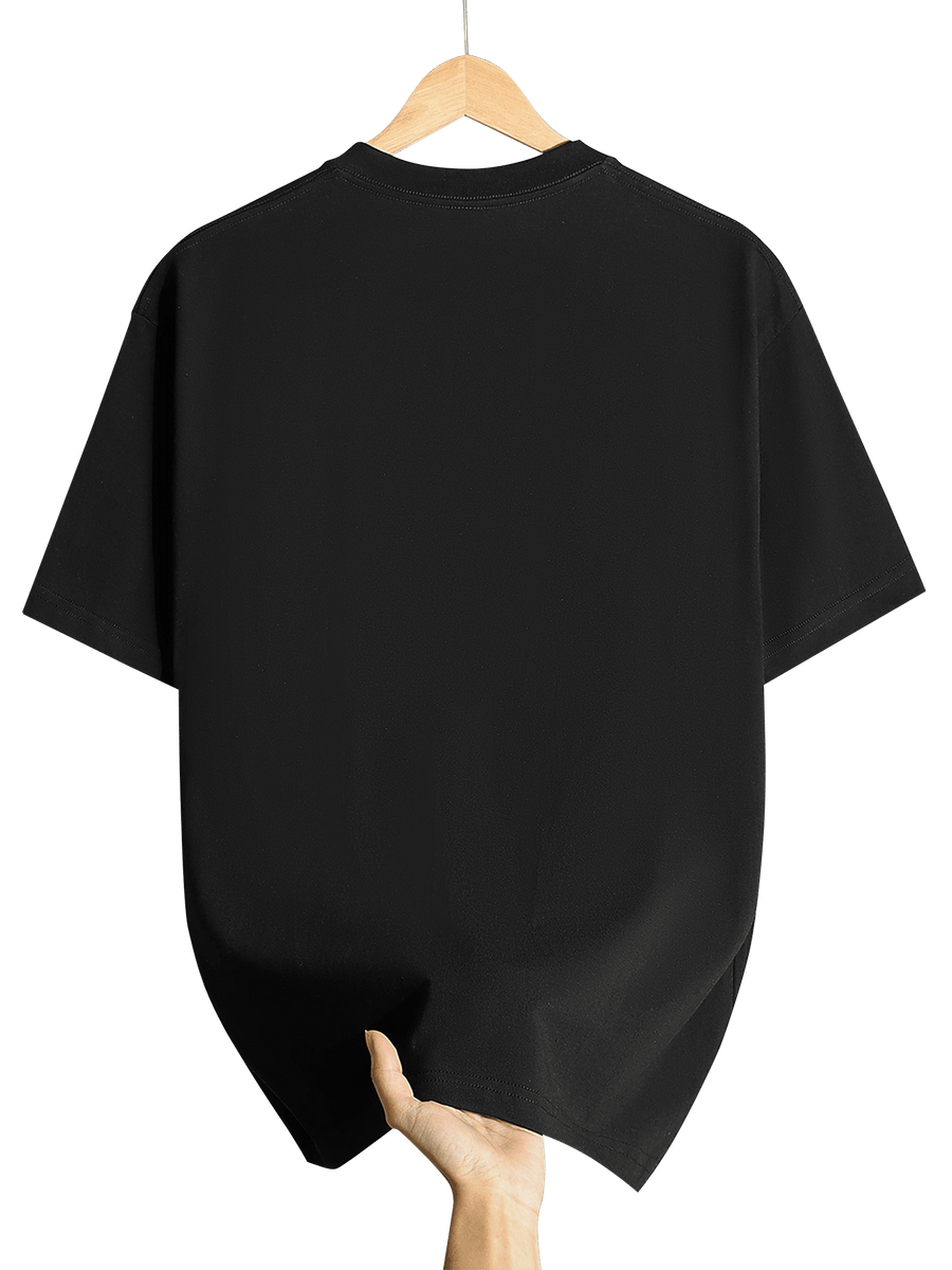 New Pure Cotton Retro Mens Tshirt with National Geometric Carpet Pattern Comfortable and Soft Home Clothes Suitable for Daily Wear and Home Office Clothing Suitable for All Seasons - Black