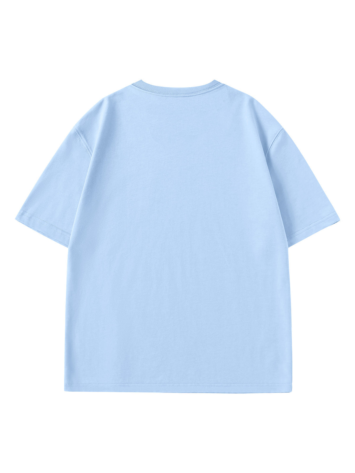 Paul Frank Summer Men's Pure Cotton Street Style Refreshing Pullover Short-Sleeve T-Shirt - Glacier Blue