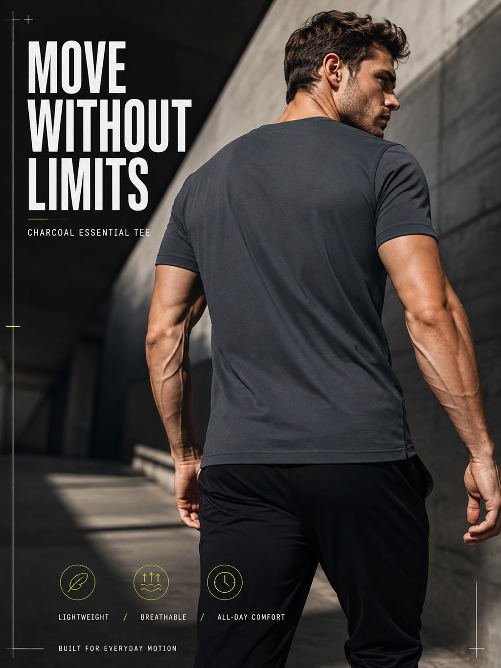 7pcs Men's Short-sleeved T-shirts, Basic Solid-colored Tops, Lightweight, Breathable, and Comfortable Round-neck T-shirts, Suitable for Daily Casual Wear, Work, and as Gifts - Dark Gray 7-Piece Set