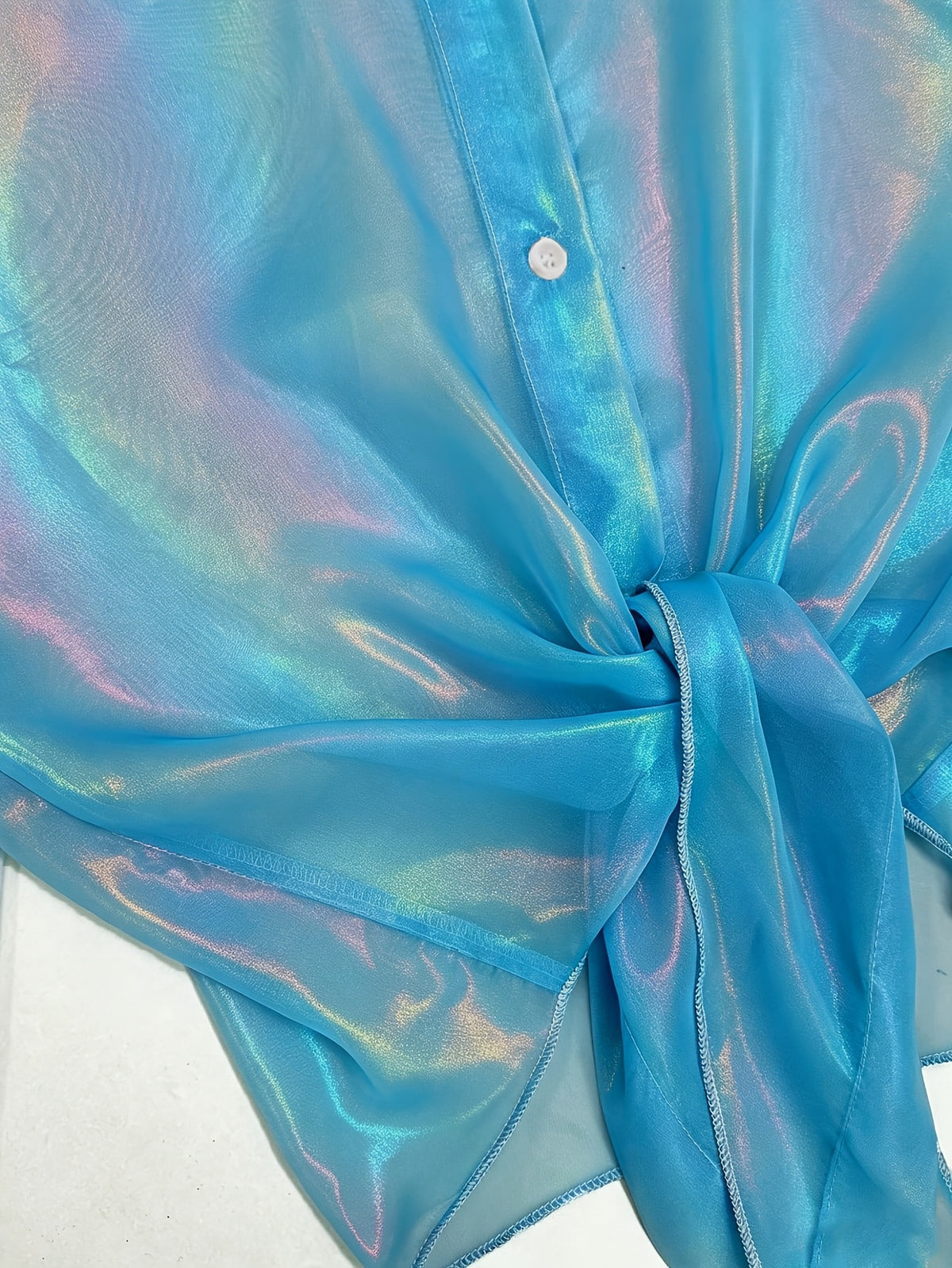 Women'S Popular Fashion Casual Blouse - Sky Blue