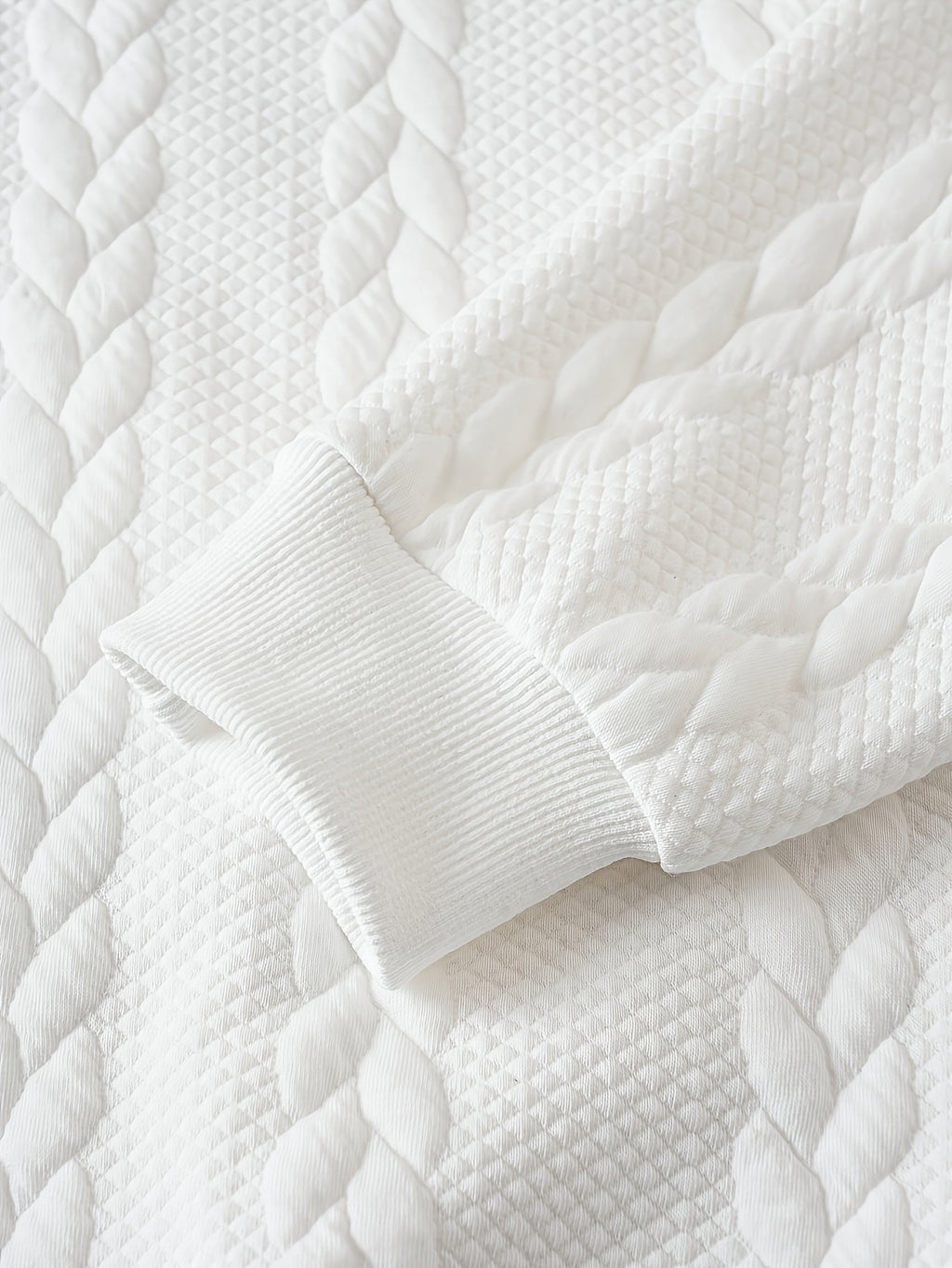 Men's Jacquard Sweatshirt - White