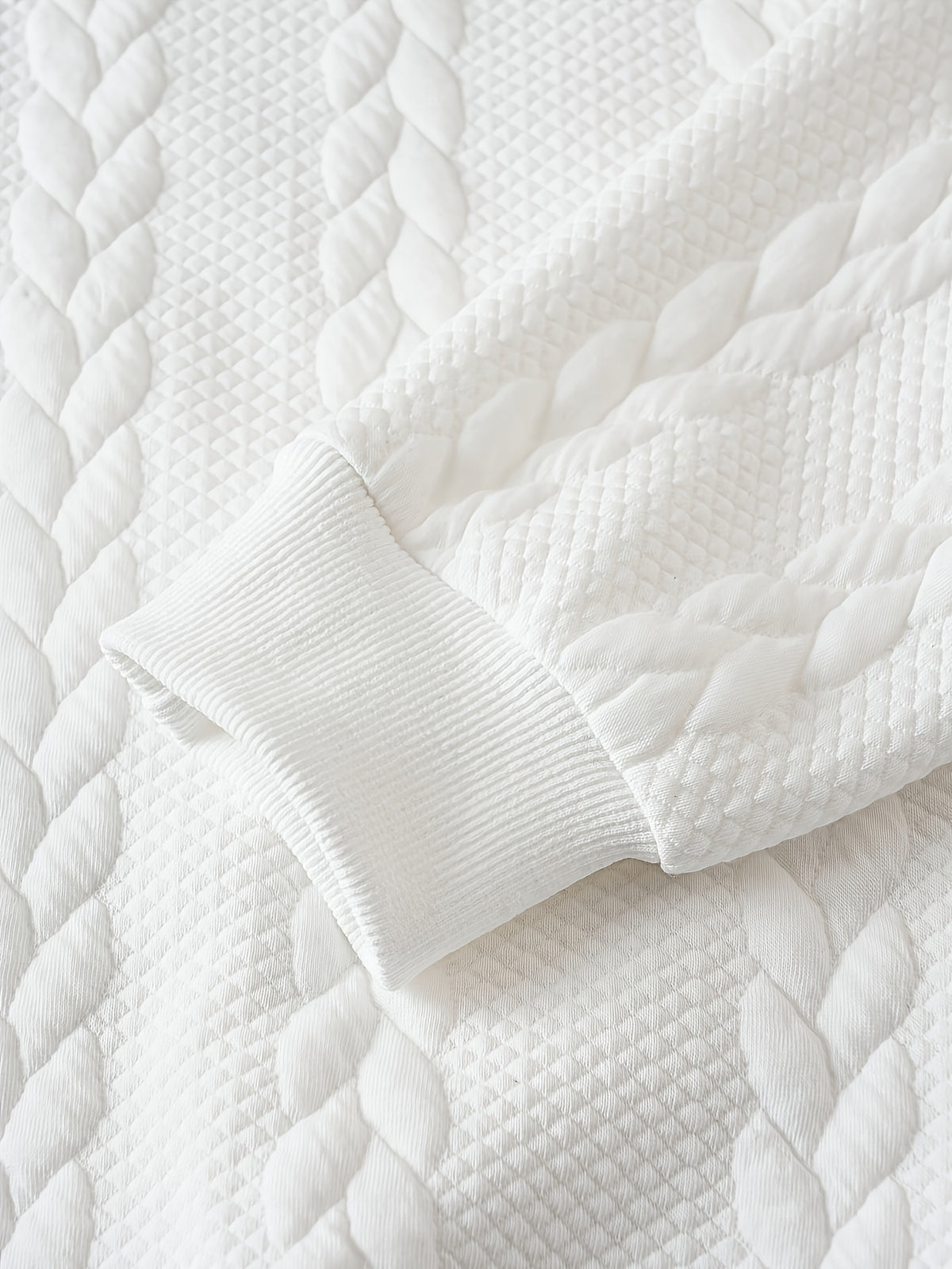 Men's Jacquard Sweatshirt - White