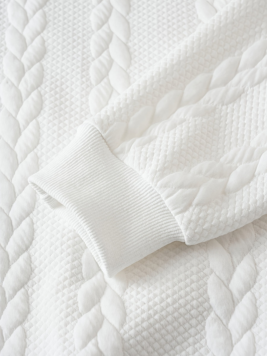 Men's Jacquard Sweatshirt - White
