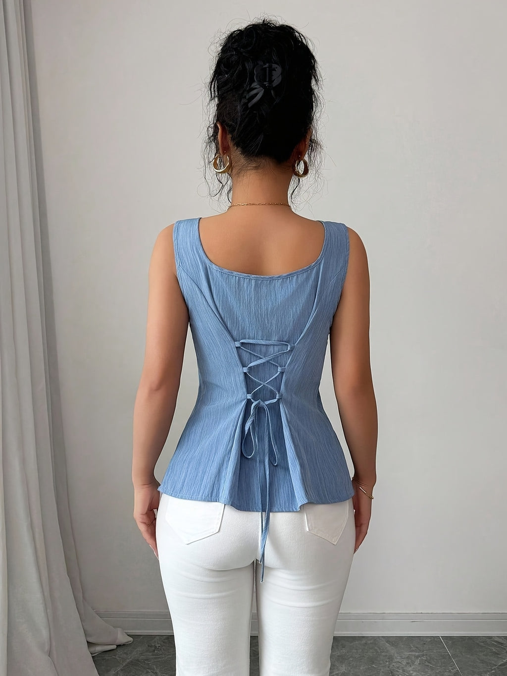 New Spring Summer Elegant Strapless Shirt - Peacock Blue
