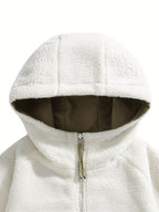 Men'S Jacket, Men'S Casual Outdoor Sports Warm Hooded Jacket, Reversible Jacket, Made of Windproof And Wear-Resistant Fabric, Warm And Comfortable Fall Winter Style 1pc - Khaki