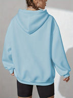Fashion Printed Hoodie - Unisex Autumn/Winter Casual Streetwear Pullover, Soft -Lined Sweatshirt, Classic Design - Light Blue