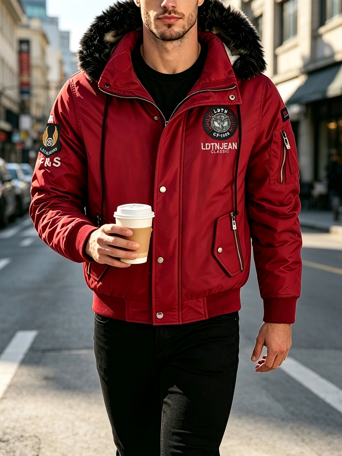 Men'S Winter Jacket Coat - Versatile And Fashionable for Casual Wear, Suitable for Outdoor Activities, Hiking, Commuting, And Gifting - Red