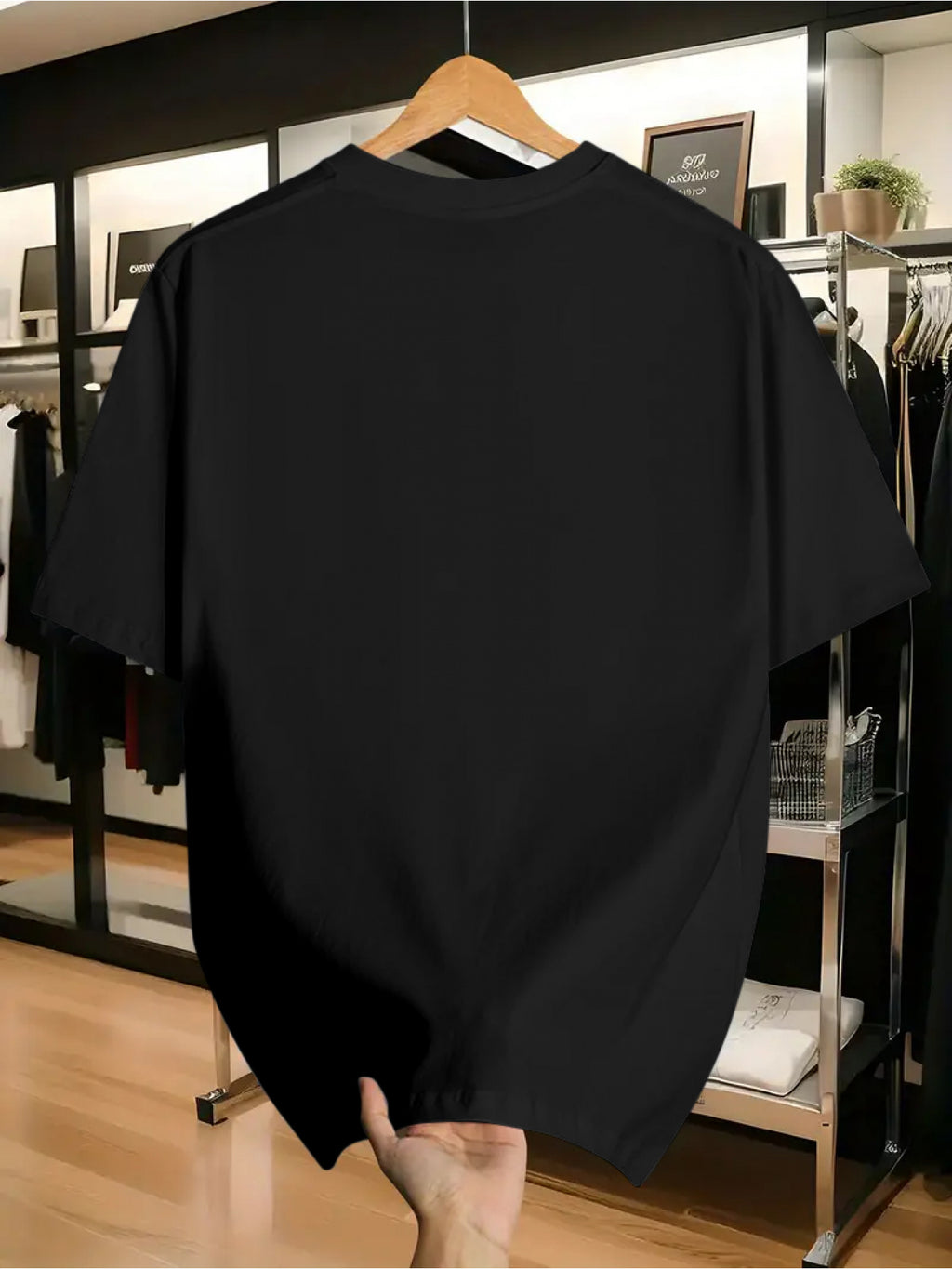 100% Cotton. Men's Short-sleeve T-shirt. Fashionable Tree Pattern, Summer Short-sleeve Casual Men's Fashion. Versatile Base Layer. Suitable for Outdoor Casual Wear - Black