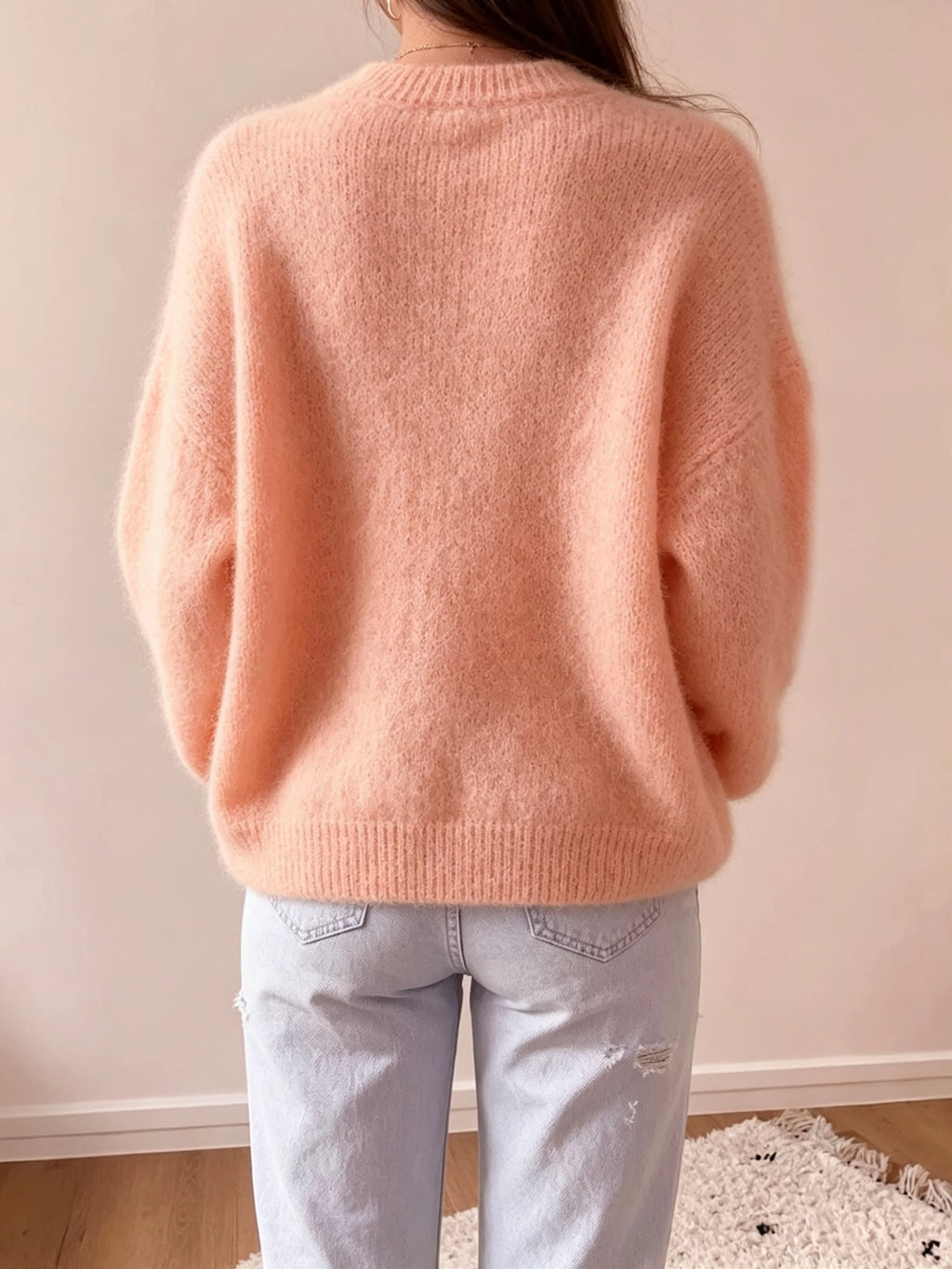 High-quality Sweater with a Soft Texture, Offering Comfortable and Loose-fitting Wear. The Elegant Design Is Suitable for Autumn and Winter Seasons, Especially for Warm Weather. Elegant Party Women's Wear, Festive Attire for Women, and Casual - Orange-Red