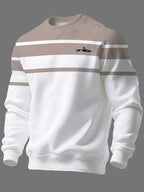 Men's Crew Neck Sweatshirt, Trendy Brand, Long Sleeve, Fall/Winter 2026 Winter Clothes for Men - Mixed colors