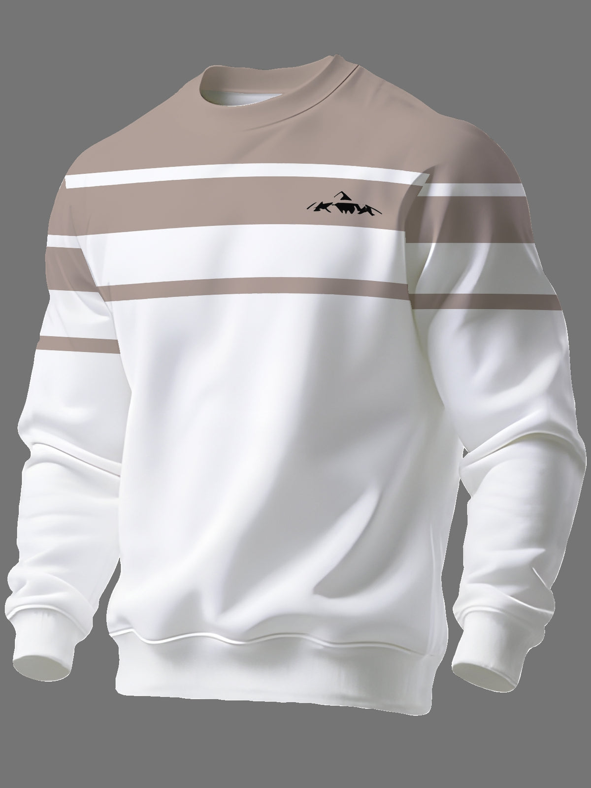Men's Crew Neck Sweatshirt, Trendy Brand, Long Sleeve, Fall/Winter 2026 Winter Clothes for Men - Mixed colors