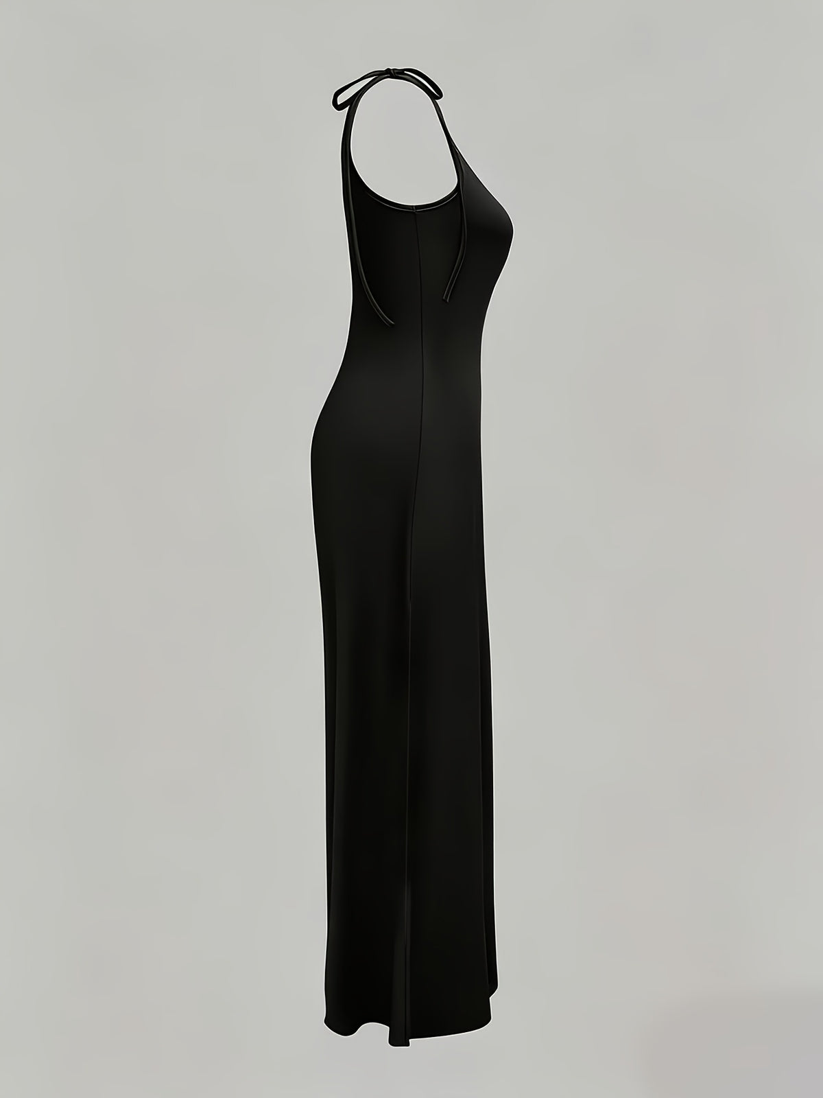 Bow-tie Slim-Fit Wide-Leg Jumpsuit - Black