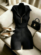 Women's Fashion Casual Jumpsuit - Black