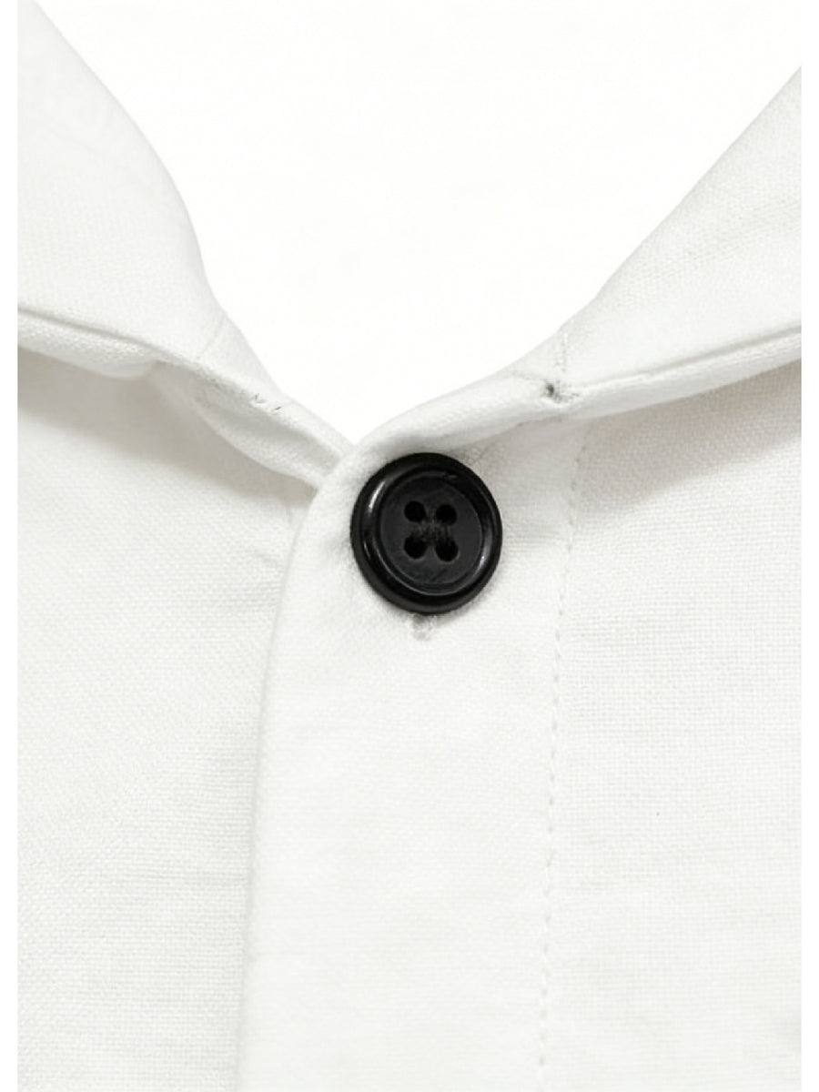 2026 European Style New Men'S Classic Versatile Comfortable Daily Office Commute Date Fashion Trendy Outdoor Sports Outing Travel Versatile Comfortable Hooded Shirt - White