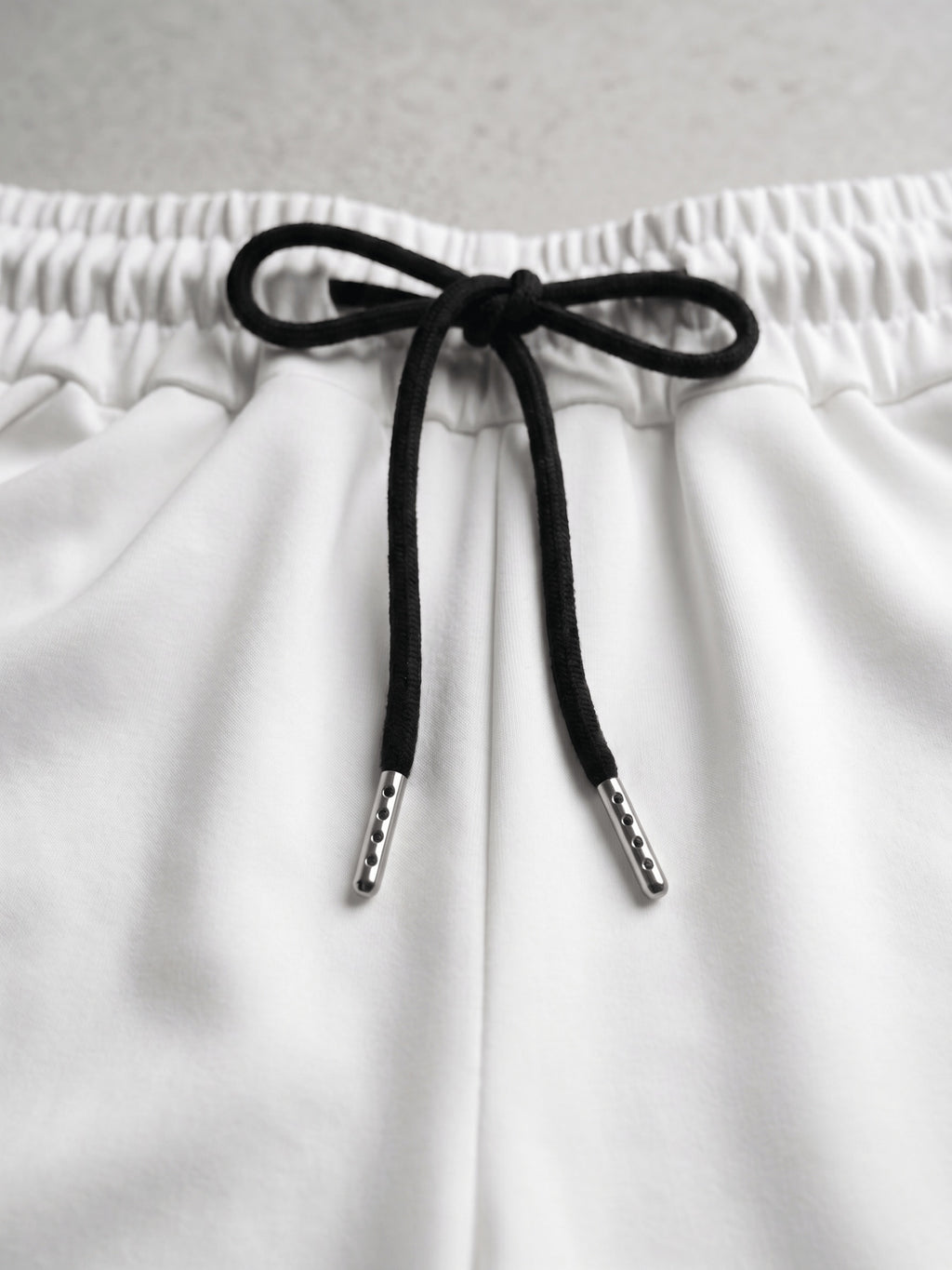2pcs Set Summer Breathable Printed Shorts Beach Pants Retro Color-Block Lightweight Drawstring Individual Shorts - Black+White