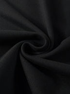 180G100C Men'S V-Neck Solid Color Short Sleeve Shirt, Placement Left Chest Patch "FODOEE" Summer Global Seasons Base Layer Factory Made Men'S Man Comfortable High Quality High - Black