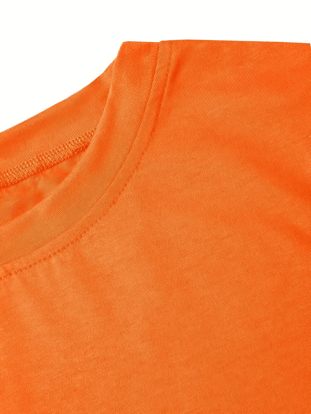 Sunflower Pattern Print - with Bow Design - Casual Round Neck, Short Sleeve, Spring/summer Fashion T-shirt - Orange