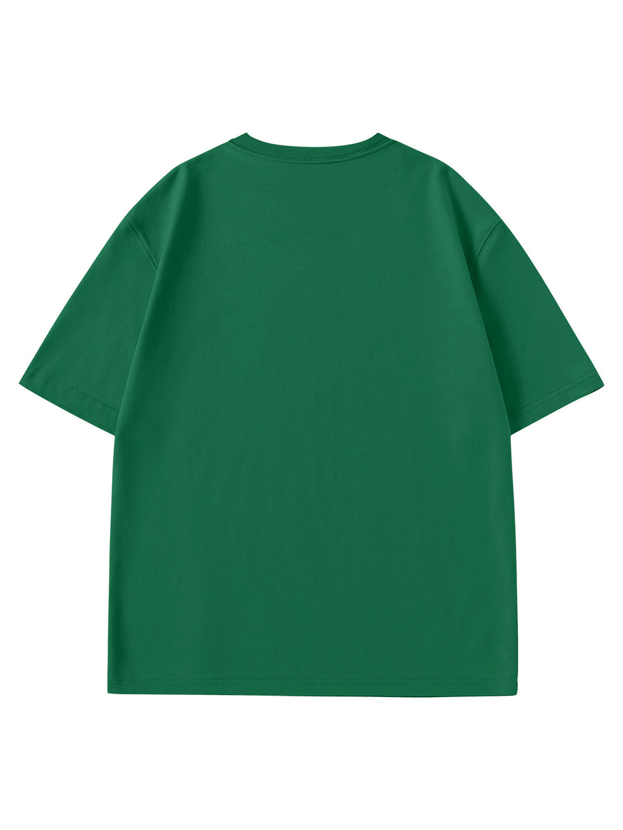 Paul Frank Summer Men's Pure Cotton Street Style Refreshing Pullover Short-Sleeve T-Shirt - Blackish Green
