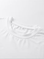 Women's 2pcs Set: Round Neck Loose-Fit Versatile Casual Sport Long Sleeve Top + Casual Sport Long Pants - White+black
