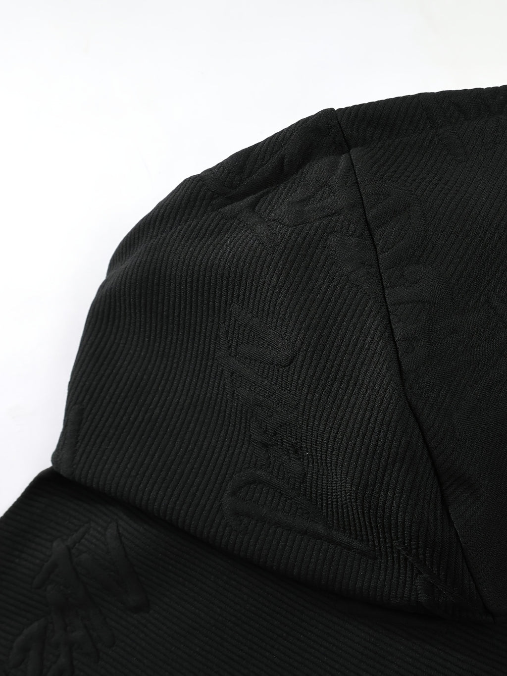Men'S Jacquard 3D Letter Hooded Sweatshirt Solid Texture Oversized Drop Shoulder Pullover Casual Street Style Drawstring Kangaroo Pocket Daily Top - Black