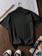 Summer Cartoon Skull Print Women's Round Neck T-Shirt Loose Slim Fit - Black