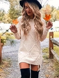Vika Xiang Style Trendy Cable Sweater for Creating a Focus Look in Autumn and Winter Fashion - Off-white