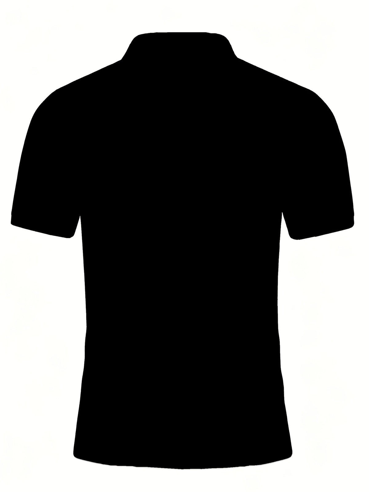 [Printed Design – Not Textured] Men's  Print Polo Shirt, Men's Short-Sleeve POLO Shirt, Fashionable Short-Sleeve Apparel, Button- Lapel Top, Golf Shirt, Men's Birthday Gift, Versatile Outdoor Casual Sports Top, Soft and Comfortable , Four-Season - Black