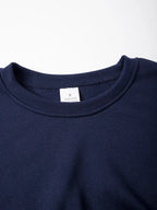 Autumn Winter Men'S Thickened Fleece Round Neck Sweatshirt JEEP Letter Print Loose Long Sleeve Pullover 4 Colors Available Soft Skin-Friendly Daily Commute Inner Outerwear All-Match Warm Casual Base Layer Top - Navy Color