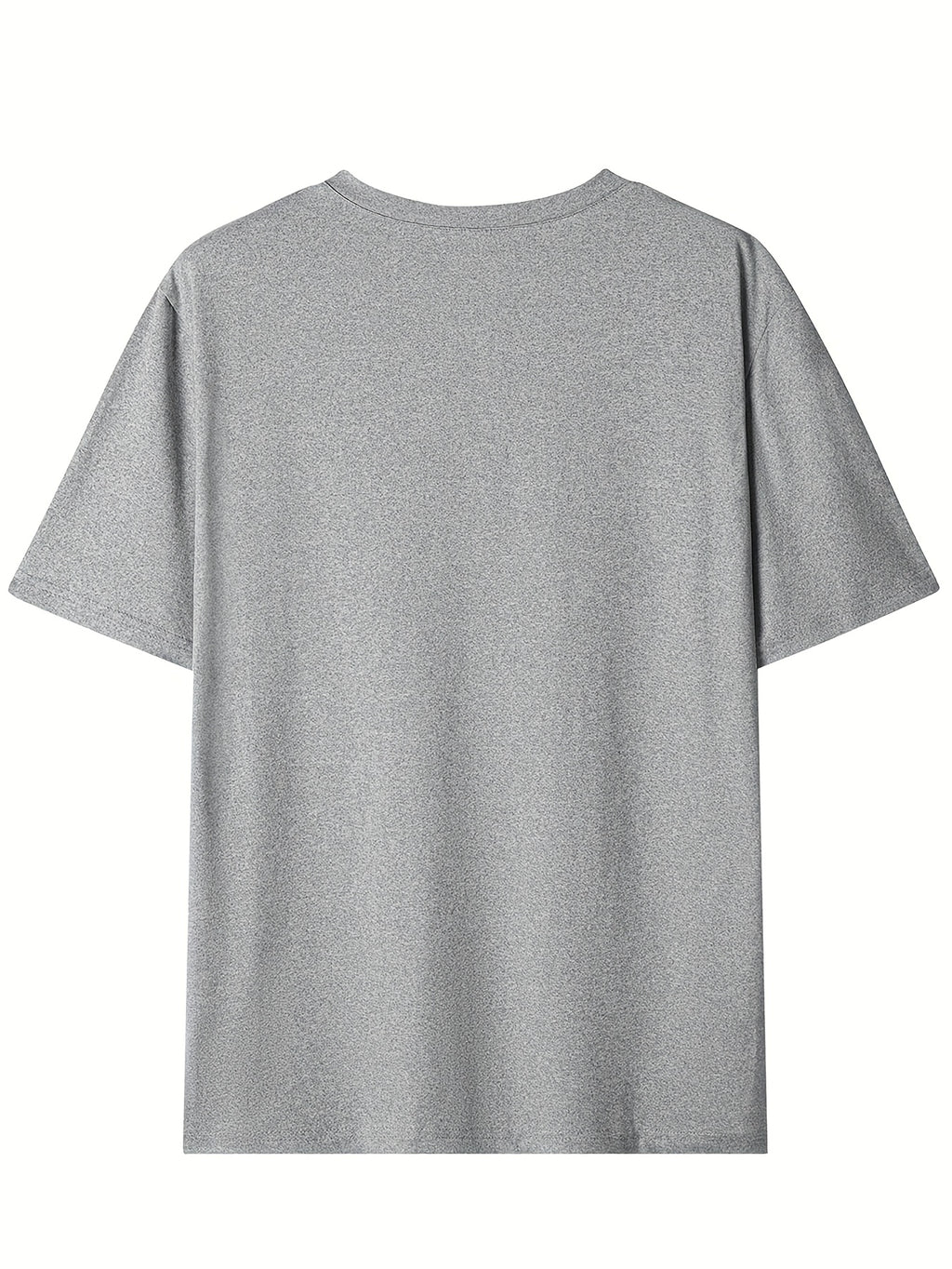 180g 100% Men's V-Neck Short-Sleeve Top, Casual T-Shirt, Solid Color Base Layer, "5-work" Summer All-Season Base Layer, Factory-Made for Men, Comfortable, High Quality, High Fit Rate, Casual Sportswear - Light Grey
