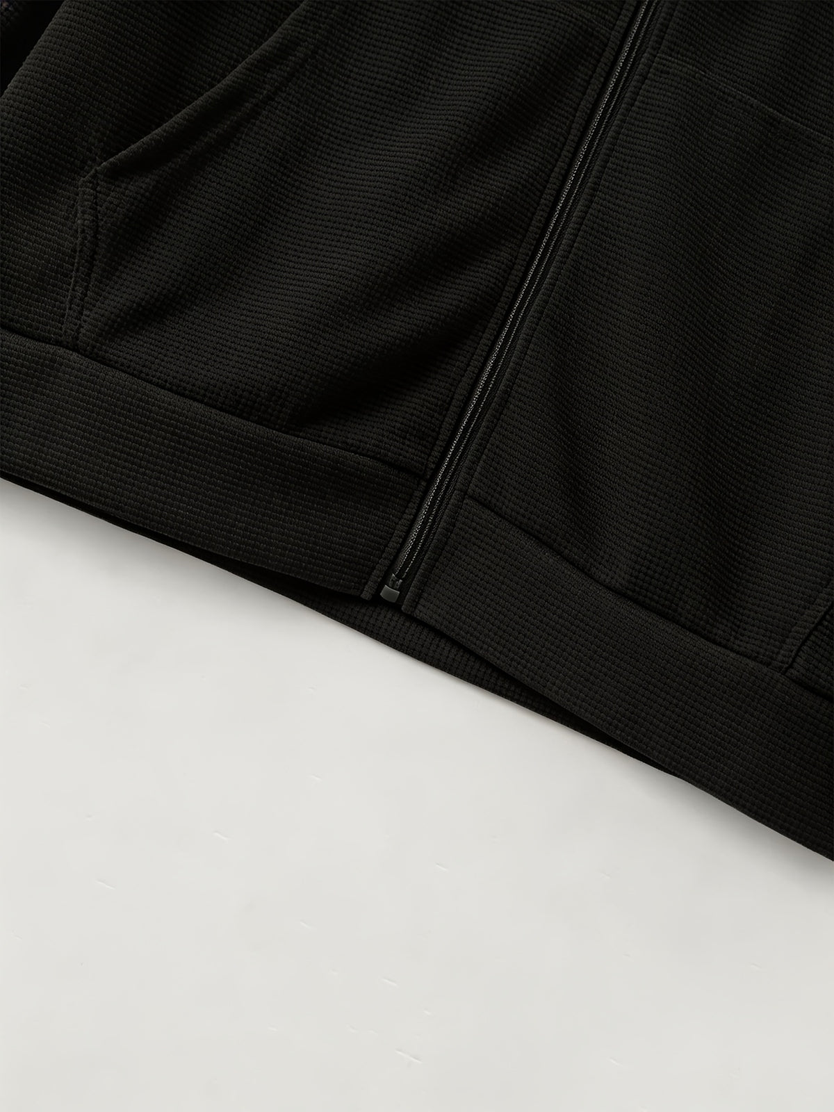 [Qiaoximei OBM] Spring/Autumn Men'S Solid Texture Small Waffle Fabric Jacket 3pcs Set, Versatile Comfortable Casual Fashion Men'S Top Outerwear, Best Men'S Holiday Gift - Black+white+khaki