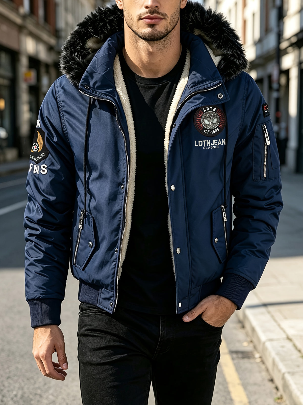 Men'S Winter Jacket Coat - Versatile And Fashionable for Casual Wear, Suitable for Outdoor Activities, Hiking, Commuting, And Gifting - Royal Blue