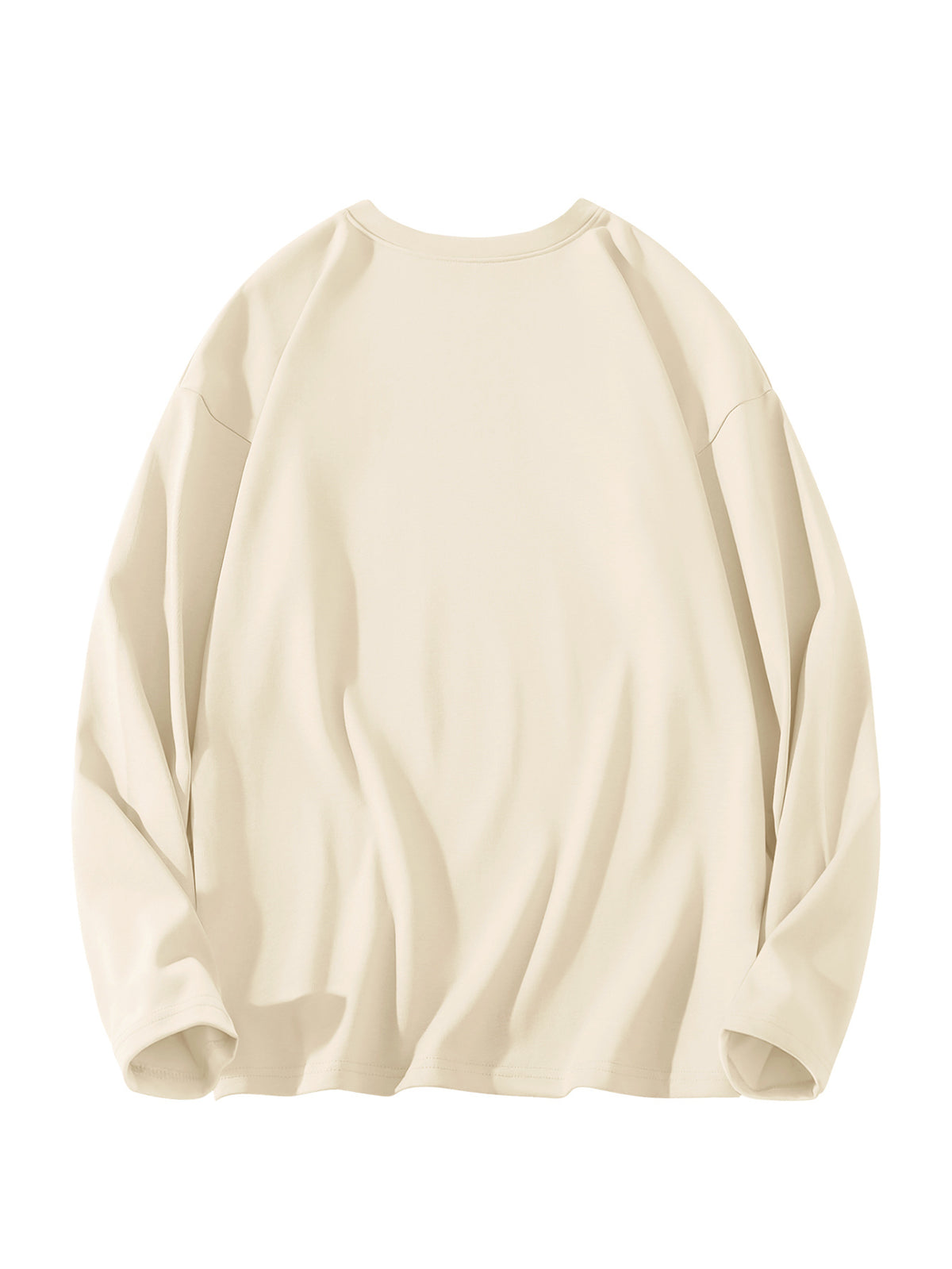 JEEP Men's Pure Long-Sleeve T-Shirt, 210g, Crew Neck, Solid Color, Wear-Resistant, Breathable, for Spring/Autumn Casual and Sports as a Base Layer Top - Asami