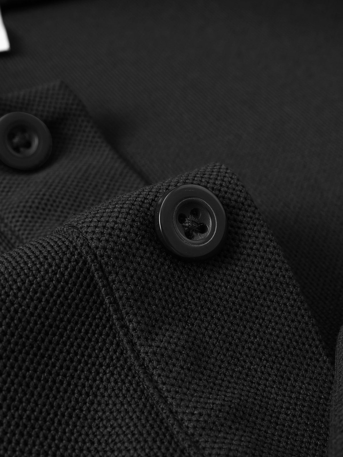 Golf Logo Premium Men'S Casual Polo Shirt, Light Luxury Lapel Long Sleeve, Versatile Fit, Comfortable Fabric, Non-Iron, Suitable for Business Casual Outfits, Men'S Top - Black